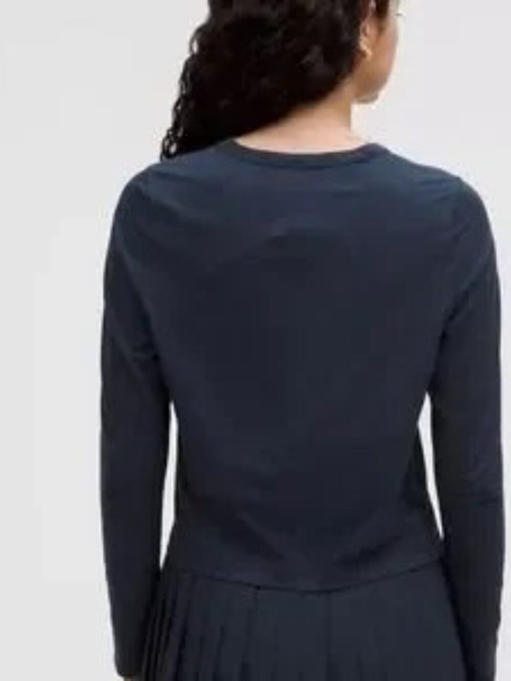 ✨CLOSET CLEAR OUT ✨ NWT Lululemon - Women's Classic-Fit Cotton Navy Long Sleeve - Picture 3 of 5